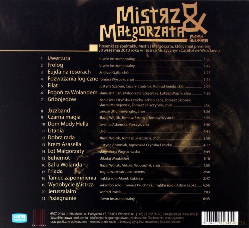 The Master and Margaret soundtrack (Mistrz i Małgorzata) (digipack) [CD]