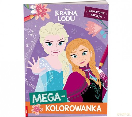 Kraina Lodu mega kolorowanka brokatowe naklejki KOLB-9102 [KSIĄŻKA]