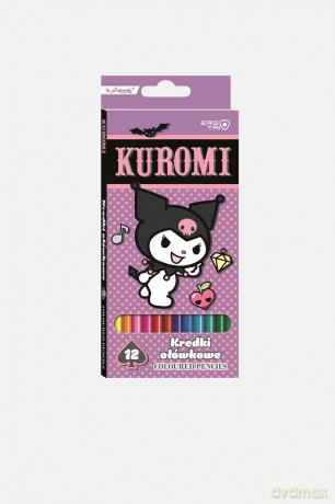 Kredki ołówkowe trójkątne Kuromi 12 kolorów