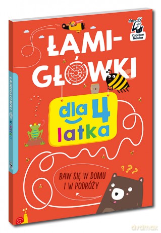 Łamigłówki dla 4-latka. Kapitan Nauka. Łamigłówki [KSIĄŻKA]