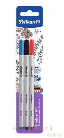Cienkopis Fineliner 96 0,4mm mix 3szt