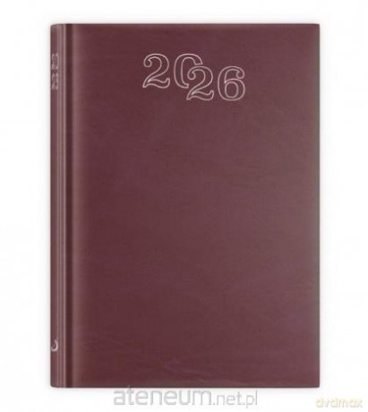 Kalendarz 2026 A5 dzienny standard bordowy [KALENDARZ]