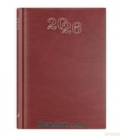 Kalendarz 2026 A5 dzienny standard czerwony [KALENDARZ]
