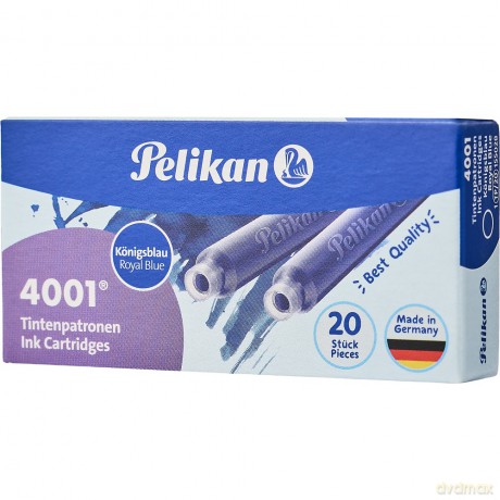 Naboje atramentowe krótkie 20szt niebieski