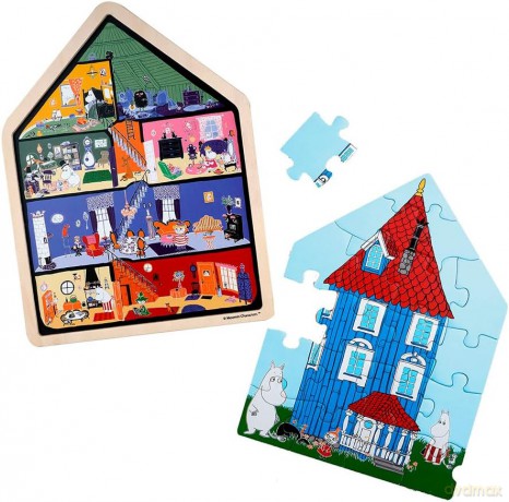 Puzzle Baby Muminki drewniane 19el