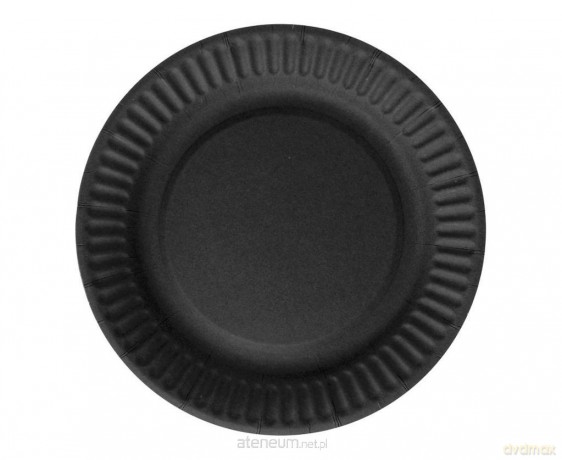 Talerzyki papierowe czarne 18cm 6szt