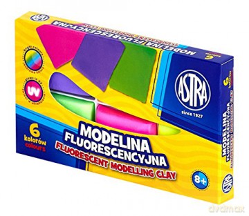 Modelina fluorescencyjna. 6 kolorów [SZKOŁA]