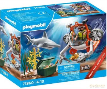 PLAYMOBIL Poszukiwania skarbu łodzią podwodną (71860) [KLOCKI]