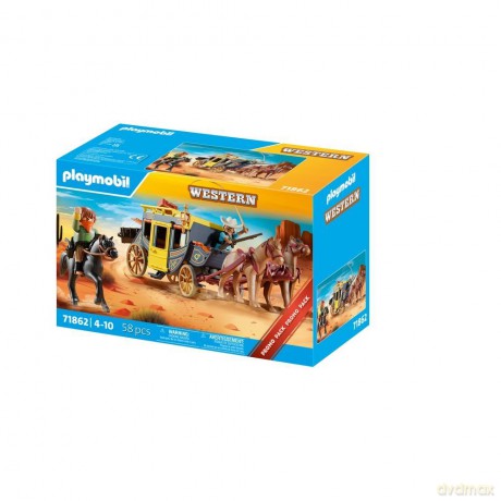 PLAYMOBIL Napad na dyliżans na Dzikim Zachodzie (71862) [KLOCKI]