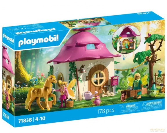 PLAYMOBIL Przytulny dom wróżek i złoty jednorożec (71838) [KLOCKI]