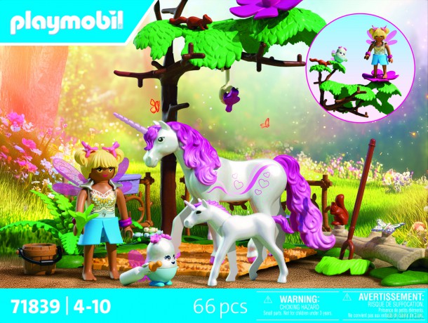 PLAYMOBIL Magiczna stajnia jednorożców dla mamy i źrebaka (71839) [KLOCKI]