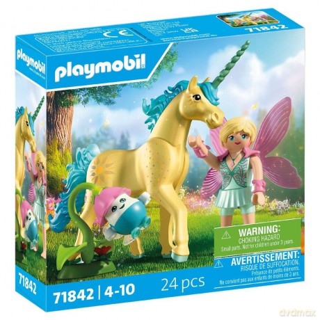 PLAYMOBIL Jednorożec do kolekcjonowania: Sunshine Blossom z wróżką (71842) [KLOCKI]