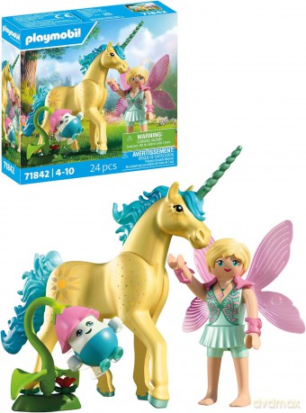 PLAYMOBIL Jednorożec do kolekcjonowania: Sunshine Blossom z wróżką (71842) [KLOCKI]