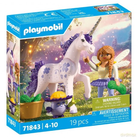 PLAYMOBIL Jednorożec do kolekcjonowania: Lucky Lavender z wróżką (71843) [KLOCKI]