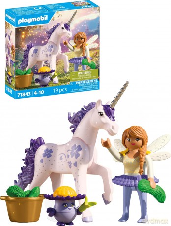 PLAYMOBIL Jednorożec do kolekcjonowania: Lucky Lavender z wróżką (71843) [KLOCKI]