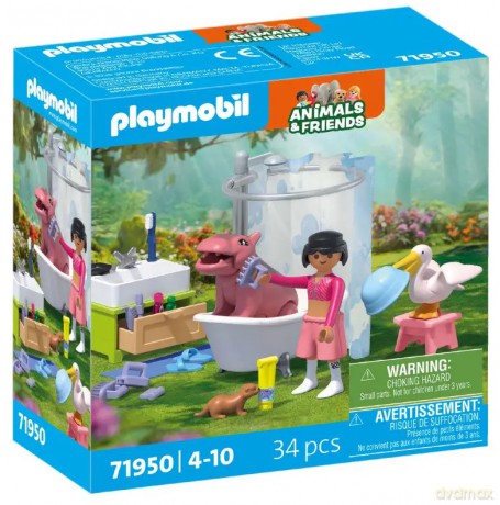 PLAYMOBIL Zwierzęta w kąpieli (71950) [KLOCKI]