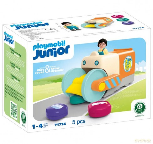 PLAYMOBIL JUNIOR: Śmieciarka do sortowania odpadów (71774) [KLOCKI]