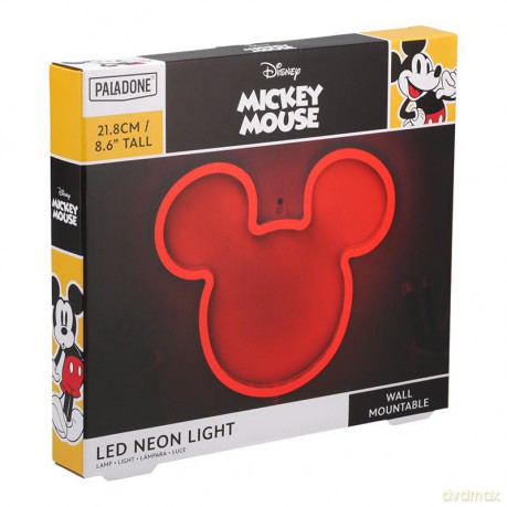 Disney Myszka Miki neonowa lampka ścienna (wysokość: 21,8 cm) / Disney Mickey Wall Mountable LED Neon Light (high: 21,8 cm)