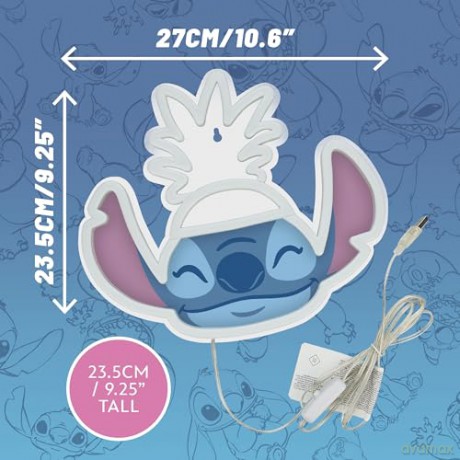 Disney Stitch neonowa lampka ścienna (wysokość: 23,5 cm) / Disney Stitch Wall Mountable LED Neon Light (high: 23,5 cm)