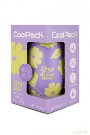 Kubek termiczny 500ml Coolpack Coffee Mug Miss Flores Lila