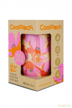 Kubek termiczny 500ml Coolpack coffee mug miss flores rosa