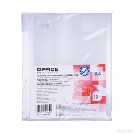 Paczka koszulki na katalogi A4 Office Products PP krystaliczne 180mikr. 10 sztuk