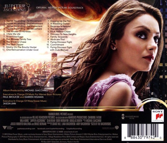 Jupiter Ascending soundtrack (Jupiter: Intronizacja) (Michael Giacchin) [2CD]