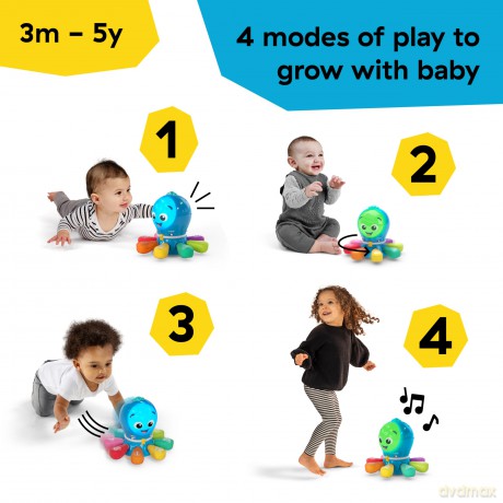 Zabawka edukacyjna Baby Einstein - 4-in-1 Crawl & Chase Pal, Go Opus Go - (BE-16921)