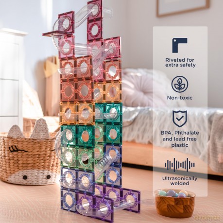 Connetix - Pastel Ball Run Pack 106 Pieces (CT-P-00106-BR)