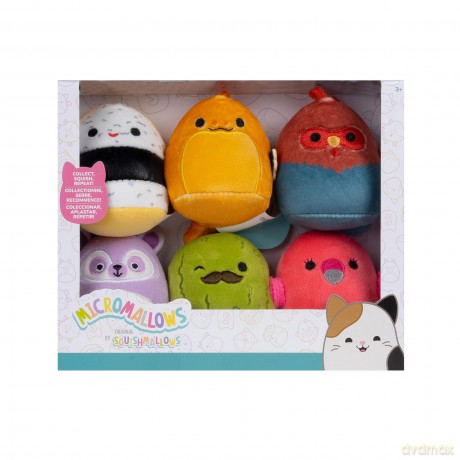 Micromallows - 6 cm 6 Pack Plush S2 - Charles, Onel, Mo, Cookie, Reed and Layla