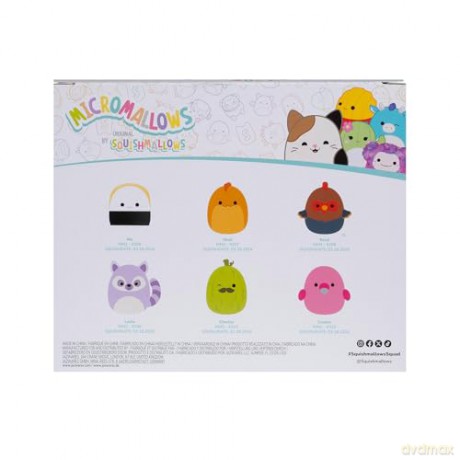 Micromallows - 6 cm 6 Pack Plush S2 - Charles, Onel, Mo, Cookie, Reed and Layla