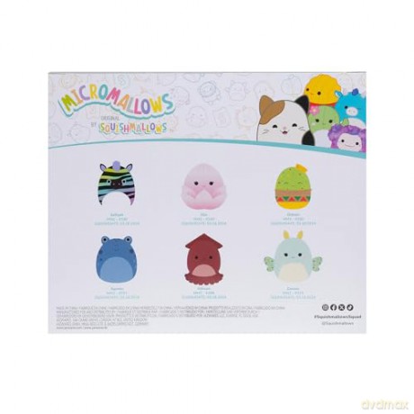 Micromallows - 6 cm 6 Pack Plush S2 - Elin, Altman, Gideon, Agnolo, Safiyah and Connie
