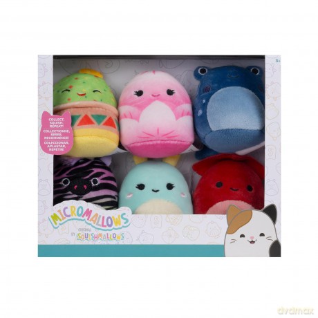 Micromallows - 6 cm 6 Pack Plush S2 - Elin, Altman, Gideon, Agnolo, Safiyah and Connie