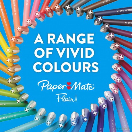 Paper Mate - Flair Felt Tip Pens - Blue - 36 Count