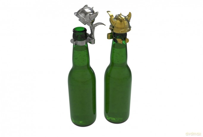 Winkee - Viking Helmet Bottle Stopper Set - 2 inches