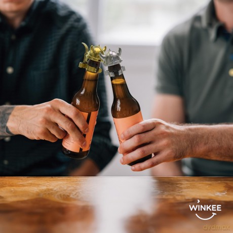 Winkee - Viking Helmet Bottle Stopper Set - 2 inches