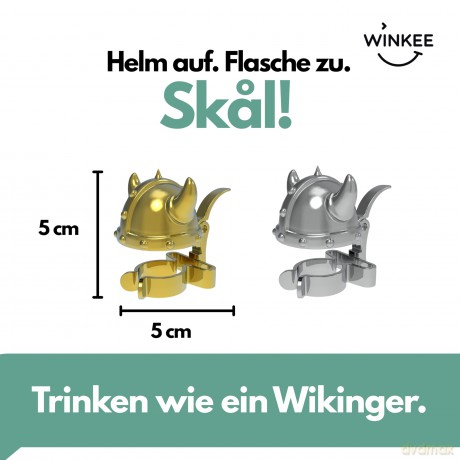 Winkee - Viking Helmet Bottle Stopper Set - 2 inches