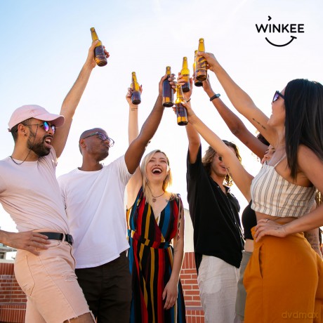 Winkee - Viking Helmet Bottle Stopper Set - 2 inches
