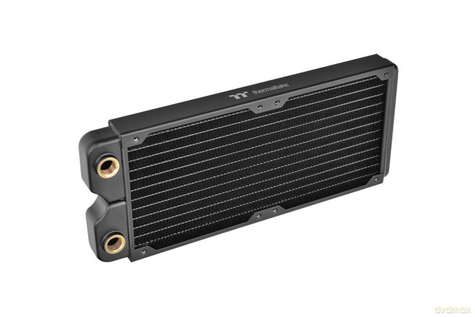 Chłodzenie wodne Pacific C240 slim radiator (240mm, 2x G 1/4, miedź) czarne
