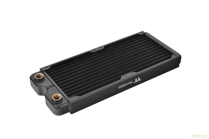 Chłodzenie wodne Pacific C240 slim radiator (240mm, 2x G 1/4, miedź) czarne