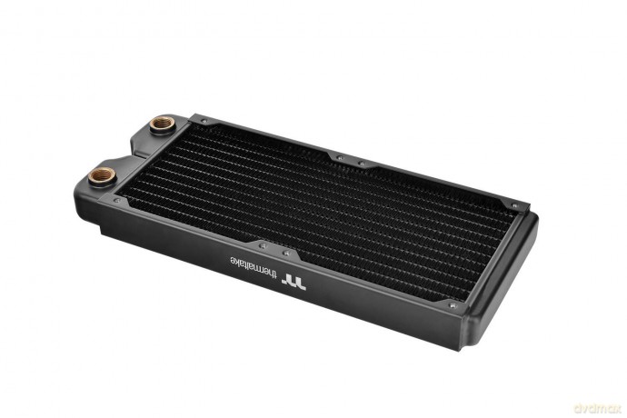 Chłodzenie wodne Pacific C240 slim radiator (240mm, 2x G 1/4, miedź) czarne