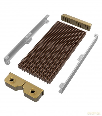 Chłodzenie wodne Pacific C240 slim radiator (240mm, 2x G 1/4, miedź) czarne