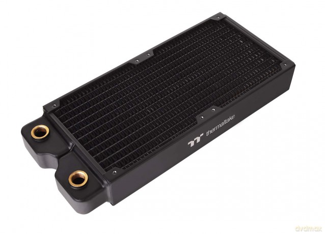 Chłodzenie wodne Pacific CLM240 slim radiator (240mm, 5x G 1/4 miedź) czarne