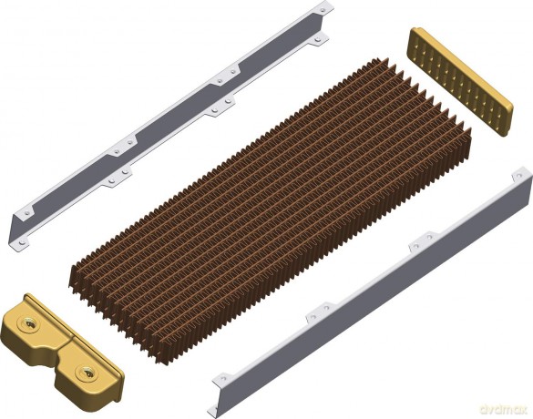Chłodzenie wodne Pacific CLM360 slim radiator (360mm, 5x G 1/4 miedź) czarne