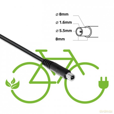 Ładowarka do roweru skutera elektrycznego XIAOMI 36V | 42V | 2A |8.0*.8.0mm+pin | wodoodporna + kabel zasilający