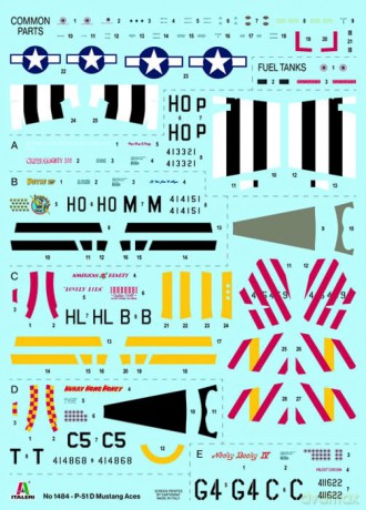 Model plastikowy P-51D Mustang Aces 1/72