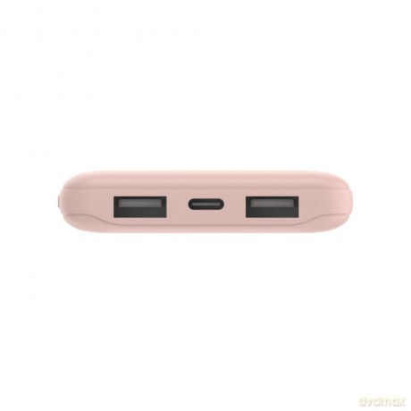 PowerBank 10 000mAh USB A i C 15W różowe złoto