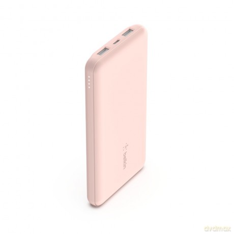 PowerBank 10 000mAh USB A i C 15W różowe złoto