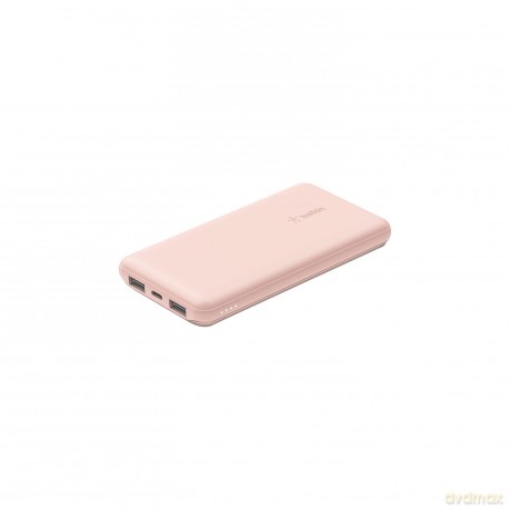 PowerBank 10 000mAh USB A i C 15W różowe złoto