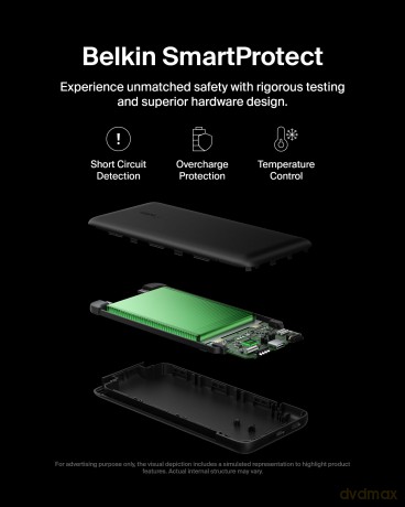 PowerBank 10 000mAh z kablami USB-C/LTG Czarny